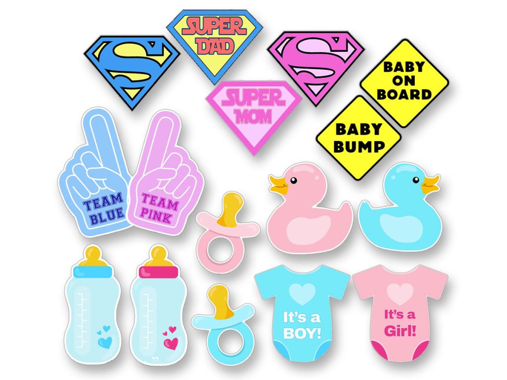 Baby shower photobooth props