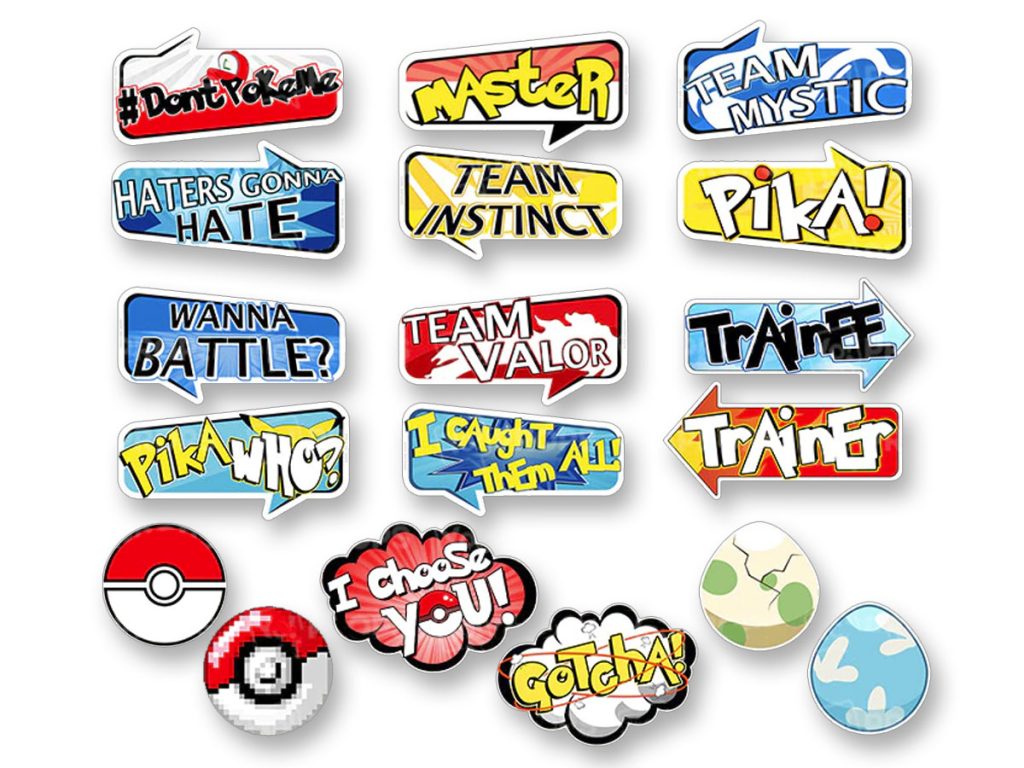 Pokemon photobooth props