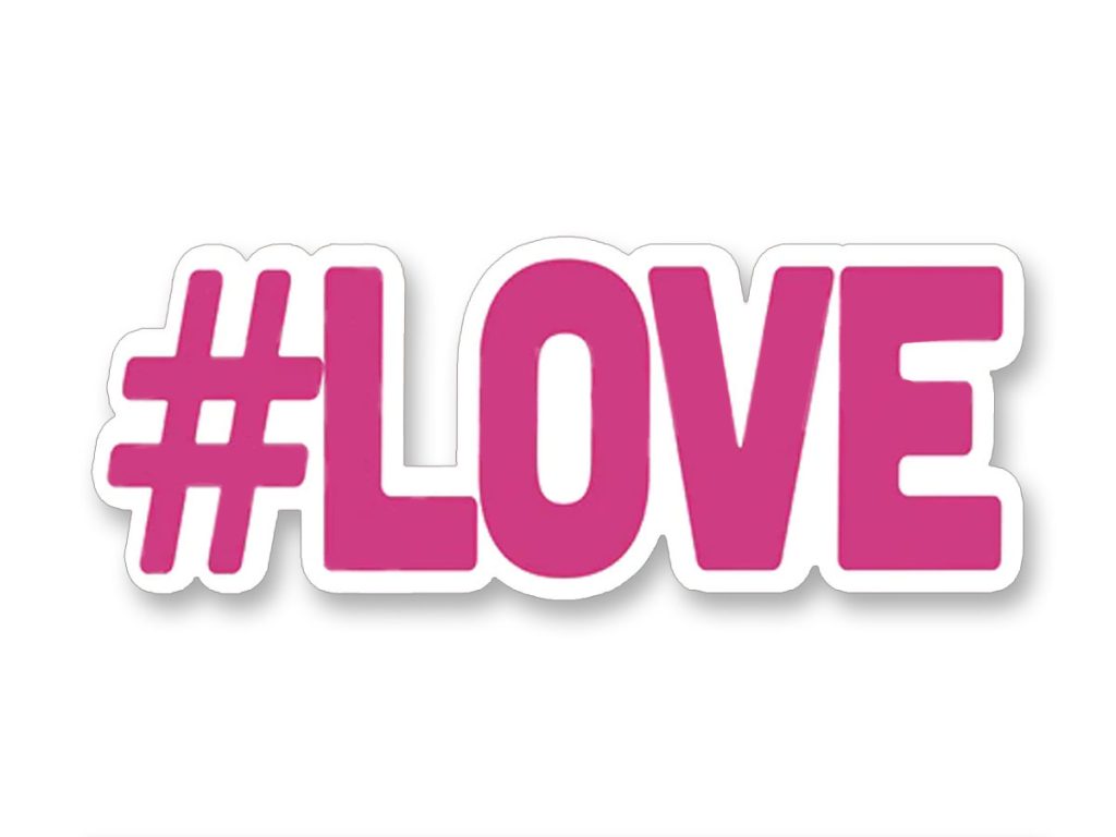 Hastag love photobooth prop