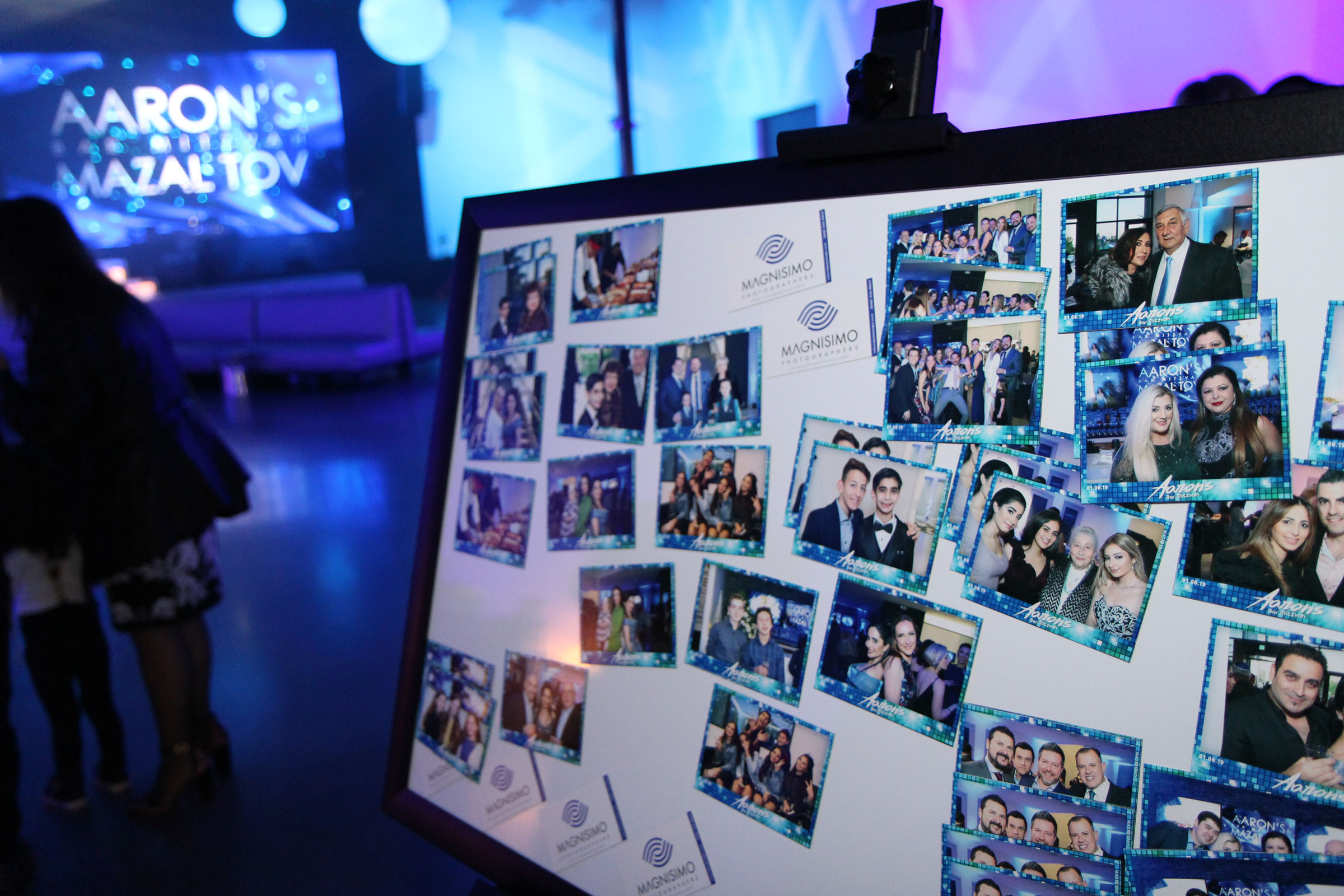 Examples of instant photo magnets for weddings