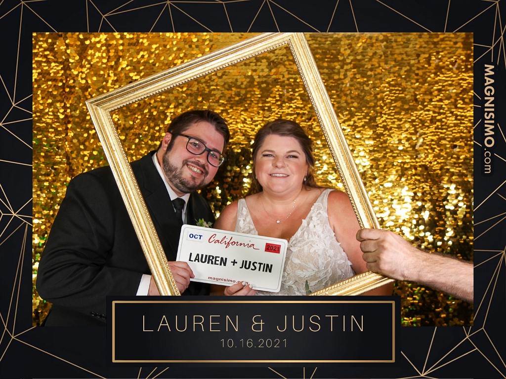 Lauren justin wedding photo magnets