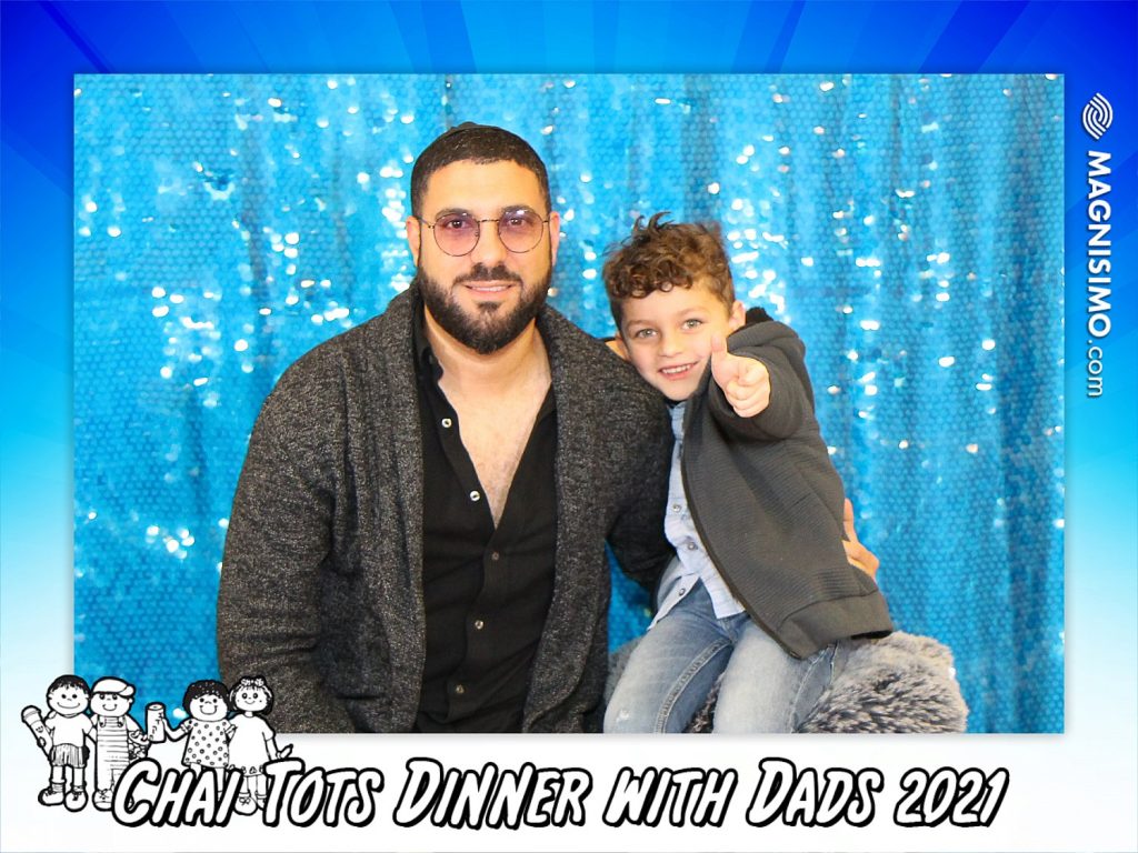 Preschool photo magnets dinner with dads
