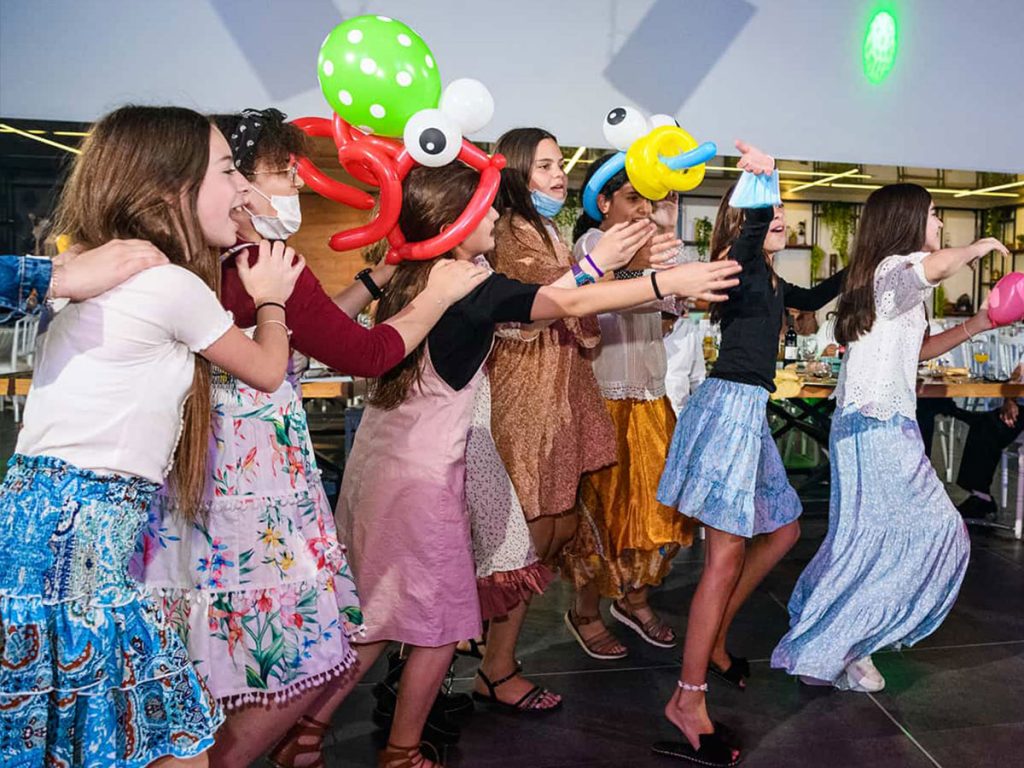 Bat mitzvah photo magnet preview dancing