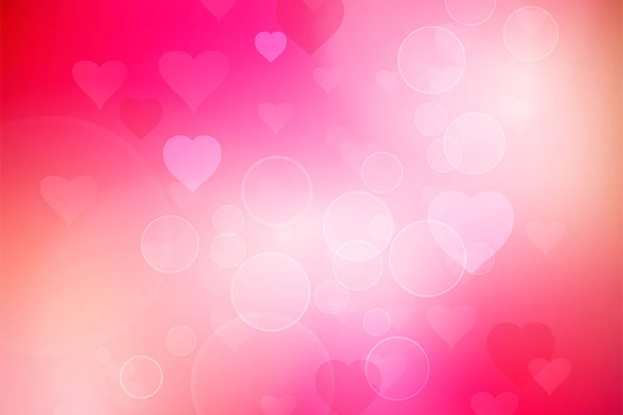 Backdrop bokeh hearts