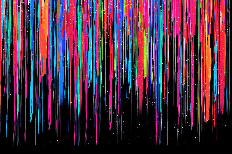 Color neon drip