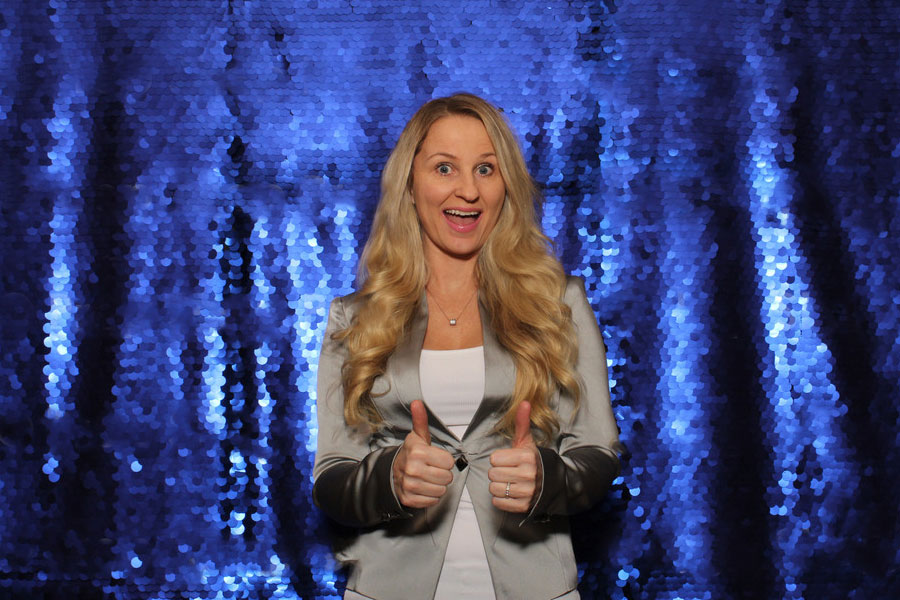 Royal blue luxe backdrop
